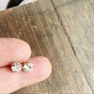 DIAMOND GOLD STUDS SOLITARIES EARRINGS SET